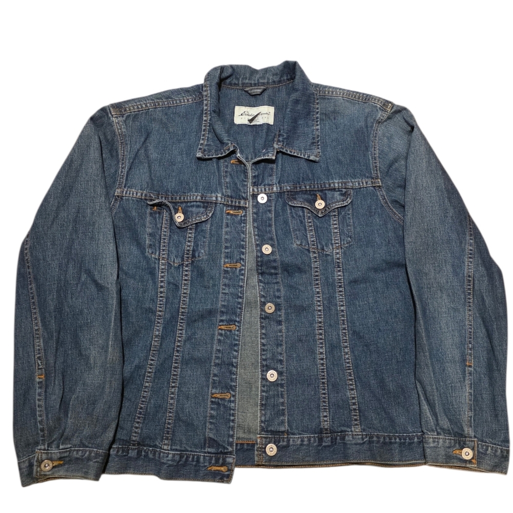 Eddie Bauer Denim Jacket Womens Blue Jean Trucker Cotton Coat Ladies